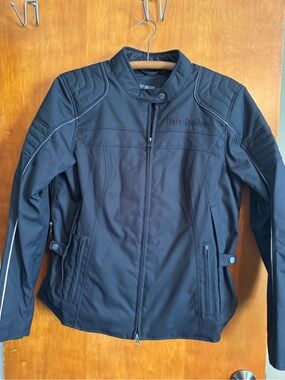 Harley-Davidson Black Women's Textile Motorcycle Jacket with Subtle Branding